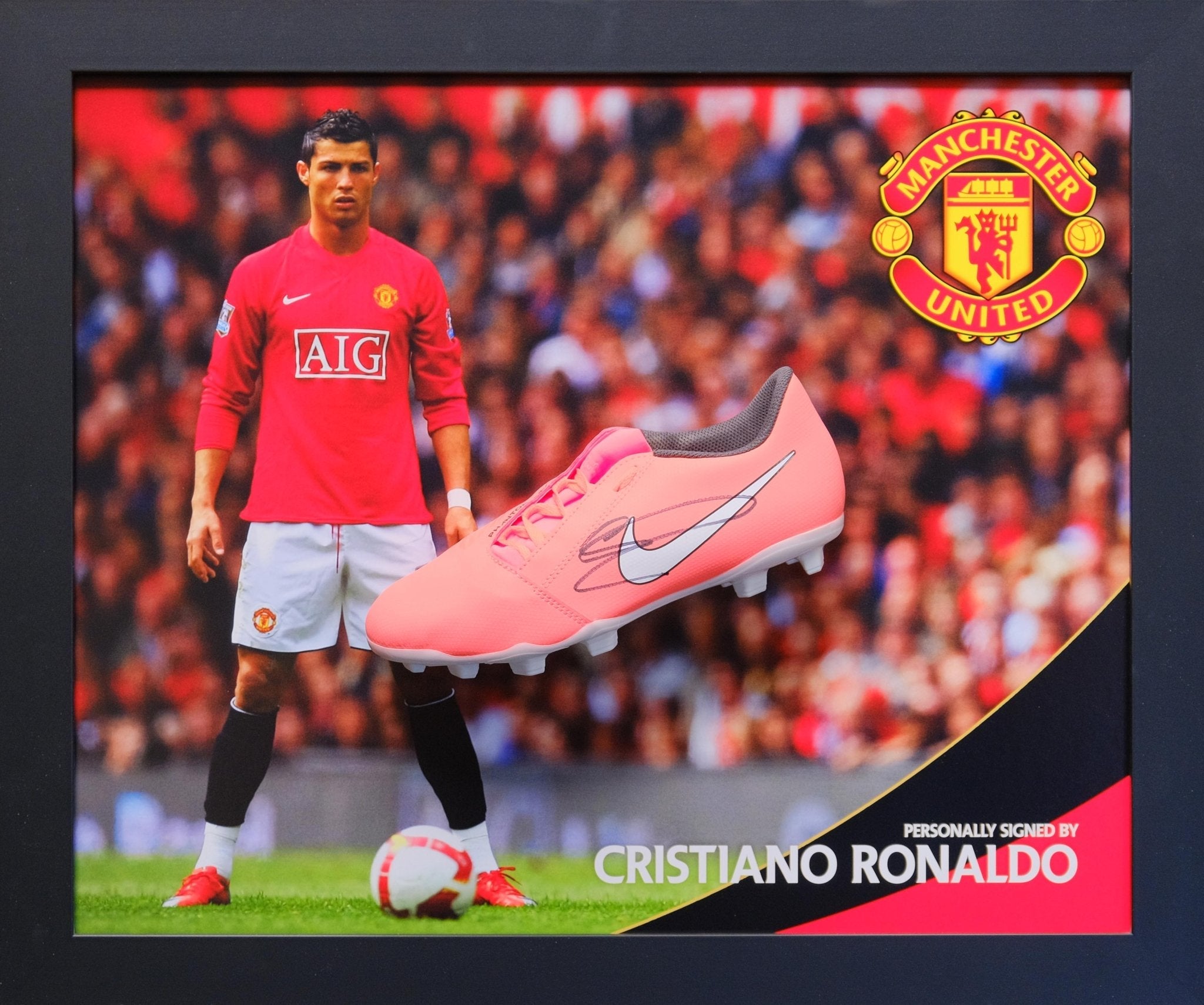 Cristiano Ronaldo Signed Boot Framed Display - Memorabilia Framers Shop